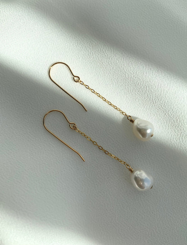 RENA pearl chain earrings