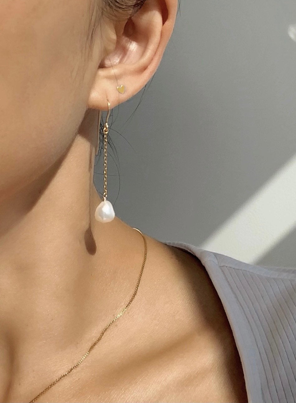 Pearl sale chain earring